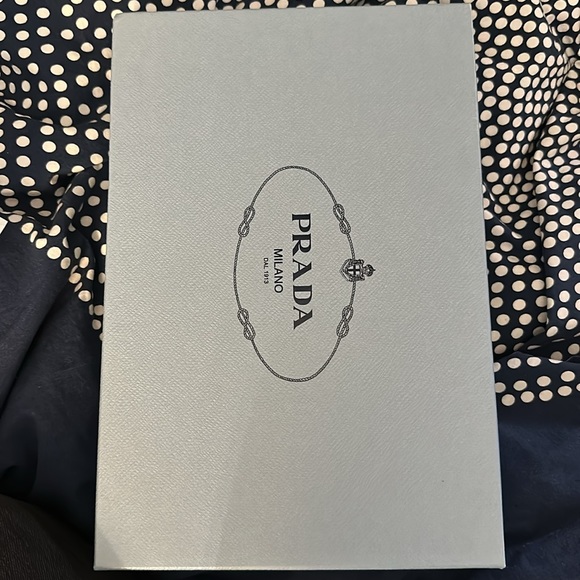 NWT Prada Cipria Calzature Donna Heel with Prada Shoe Box and Dust Bag 37.5/7.5 - Picture 10 of 10